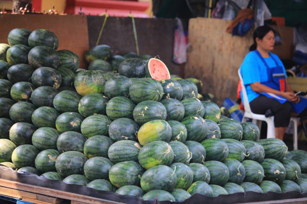 Chiang Mai/Thailand, 27 December 2019 -the fruit store in Chiang Mai fruit market. Muang Mai market is one of biggest local fruit market