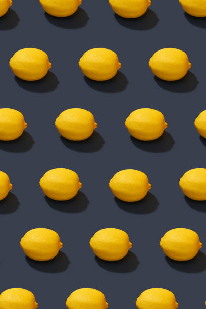 istock Flat lay composition with fresh ripe lemons on color background 1206353276