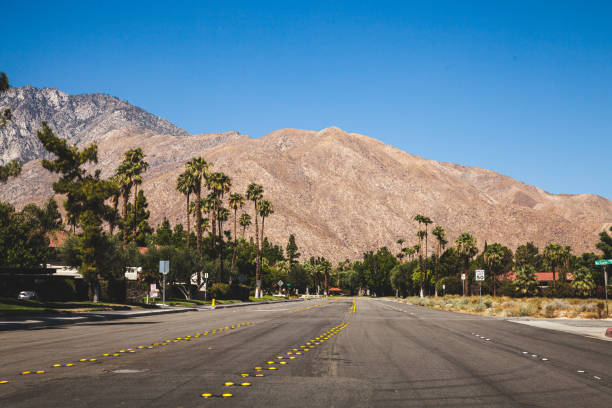 Road to Palm Springs stock photo