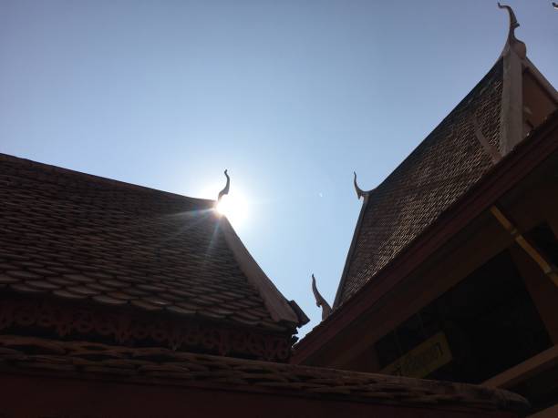 istock Roofs of temples in Thailand 1206367669