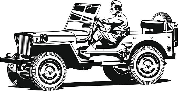 모든 도로 교통. - off road vehicle car isolated white background stock illustrations