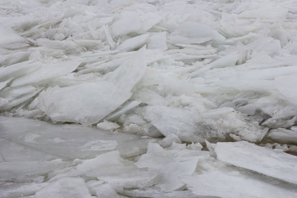 istock melting of ice blocks in the river water 1206370965