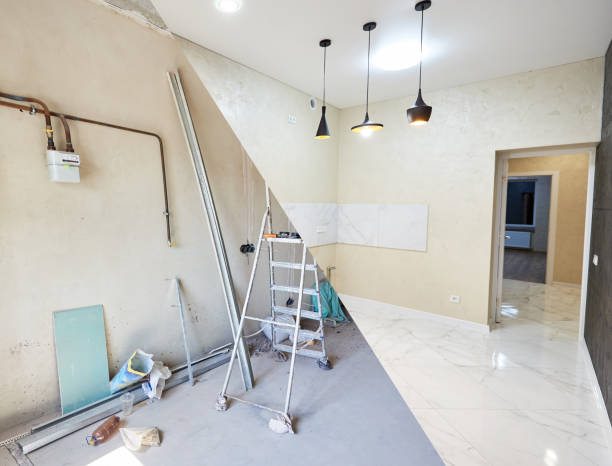 istock Room in apartment before and after renovation works 1206374327