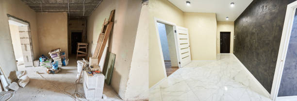 istock Room in apartment before and after renovation works 1206374351