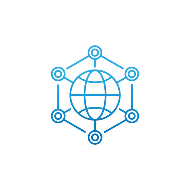 ネットワークアイコンベクトルデザイン図。ウェブサイト、モバイル、グラフィック要素、ロゴ、アプリ、uiのためのネットワークベクトルフラットアイコンシンボル。 - ネットワーク点のイラスト素材／クリップアート素材／マンガ素材／アイコン素材