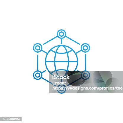 istock Network icon vector design illustration. Network vector flat icon symbol for website, mobile, graphic elements, logo, app, UI. 1206380467