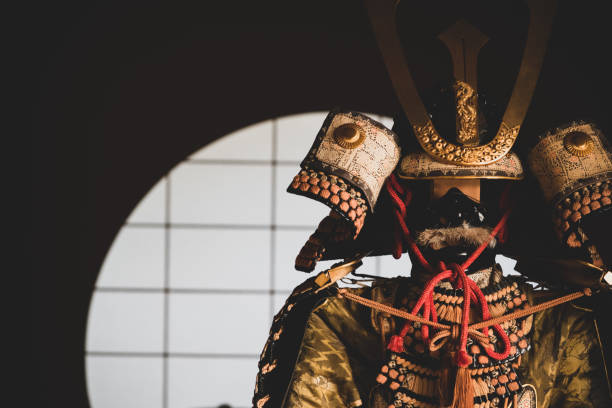 Japanese medieval samurai armor stock photo