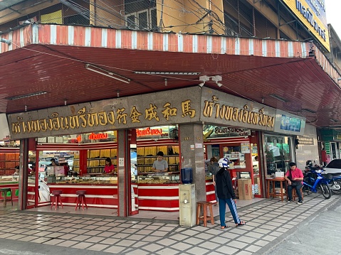 Chiang mai/Thailand, 27 December 2019 -chinatown in chiang mai. tourism is the main factor of economics growth in Thailand