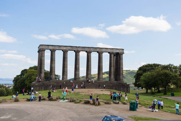 Edinburgh Nelson Monument located in Calton Hill. Edinburgh is the capital city of Scotland UK United Kingdom