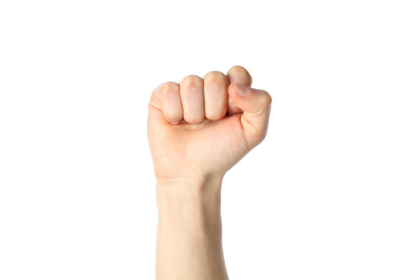 istock Male fist isolated on white background. Gestures 1206395033