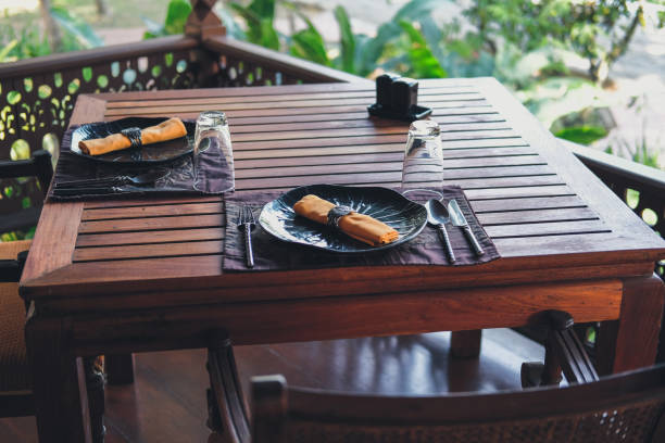istock table & chair in cafe restaurant 1206401058