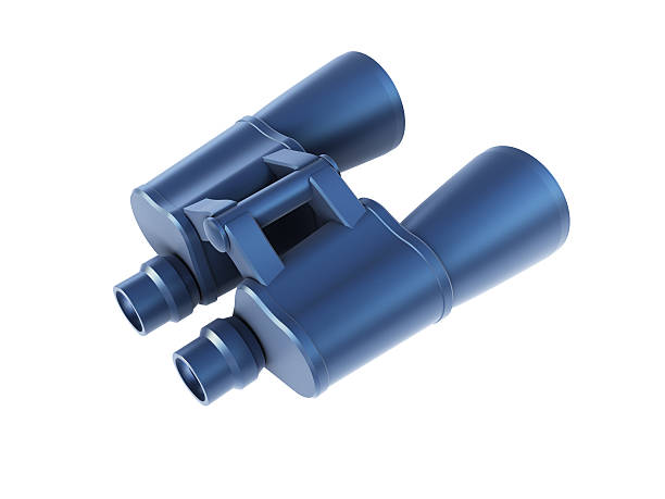 isolated binoculars 3d render stock photo