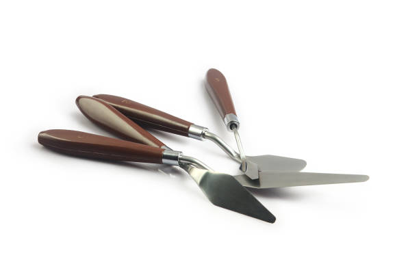 istock Stainless painting palette knife with wooden handle 1206402703