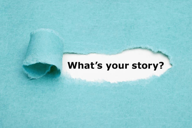 istock What Is Your Story Blue Paper Concept 1206402713