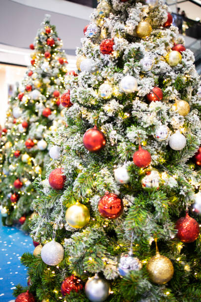 istock Closeup of christmas tree decorated 1206403107