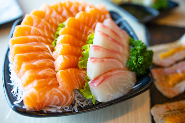 istock Japanese foods-Delicious Assorted fresh sashimi 1206405739