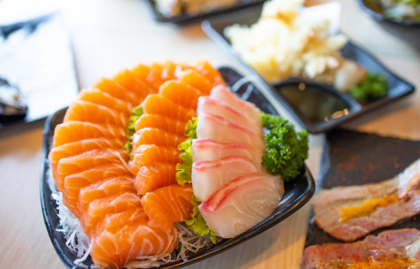 istock Japanese foods-Delicious Assorted fresh sashimi 1206405769