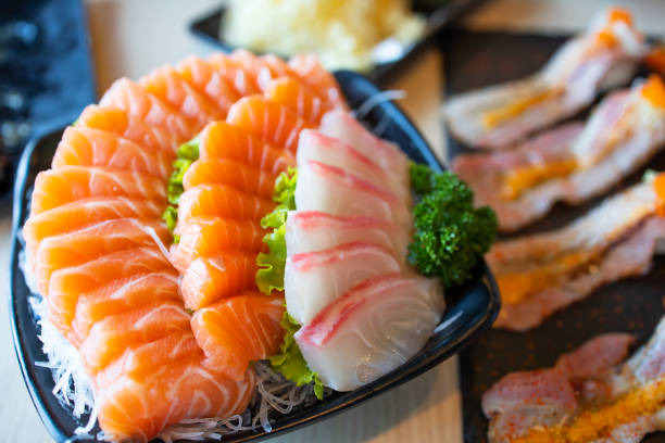 istock Japanese foods-Delicious Assorted fresh sashimi 1206405784