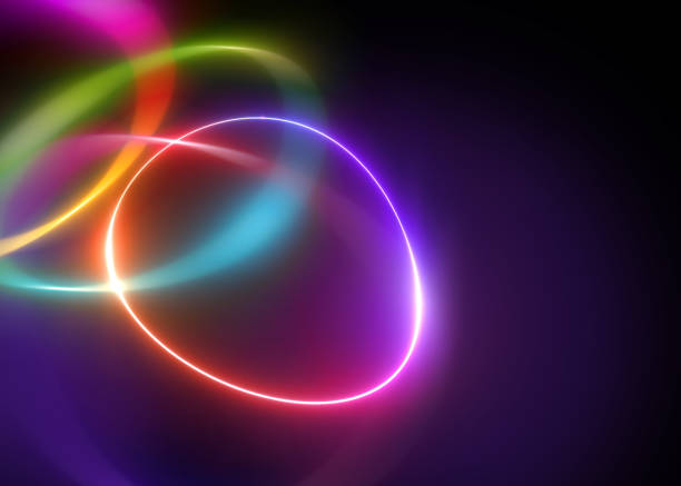 istock abstract festive background with neon bokeh lights, glowing lines, vibrant multicolor wallpaper, copy space 1206407796