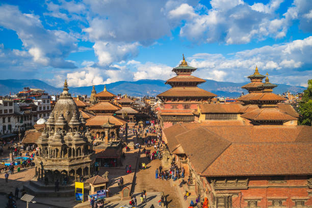 piazza patan durbar - kathmandu foto e immagini stock