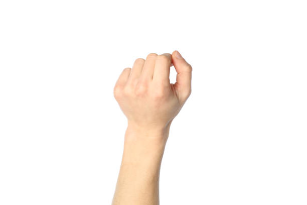 istock Male hand isolated on white background. Gestures 1206410418
