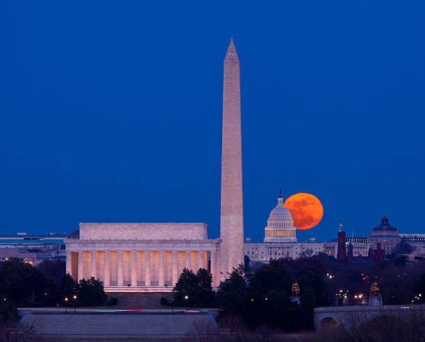 istock Harvest moon rising over Capitol in Washington DC 120641053