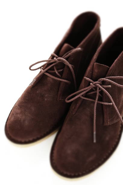 istock No Brand leather shoes on white background 1206411227
