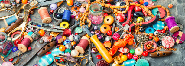 istock Large set of beads for creativity 1206414550