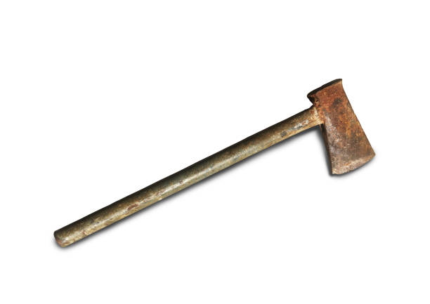 istock Old metal axe isolated on a white background with clipping path 1206416721