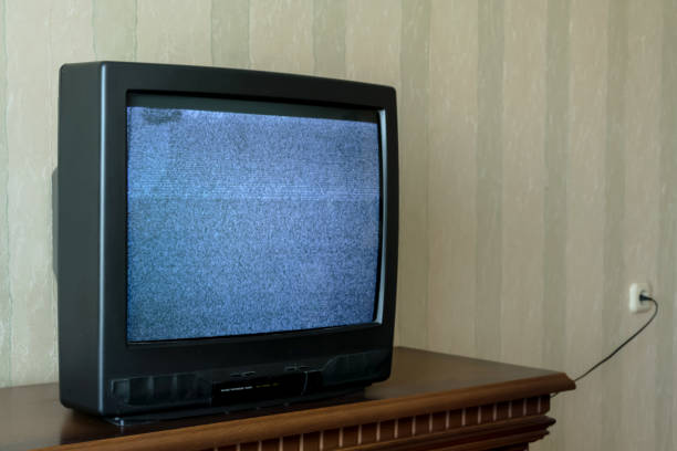 istock noise image of old vintage tv 1206418871