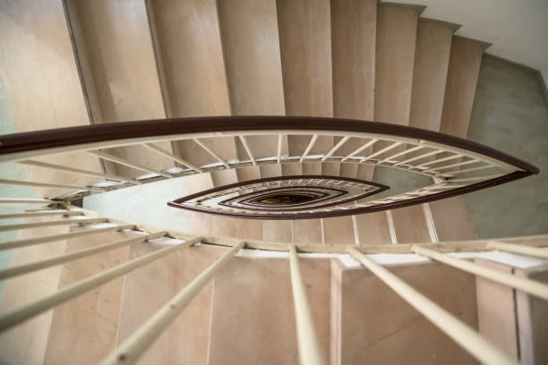 istock marble steps of spiral circular staircase in house 1206418901