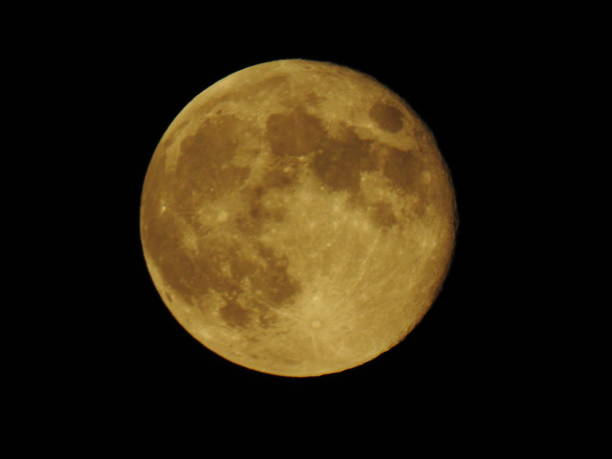 istock Full moon on black sky at night 1206418952