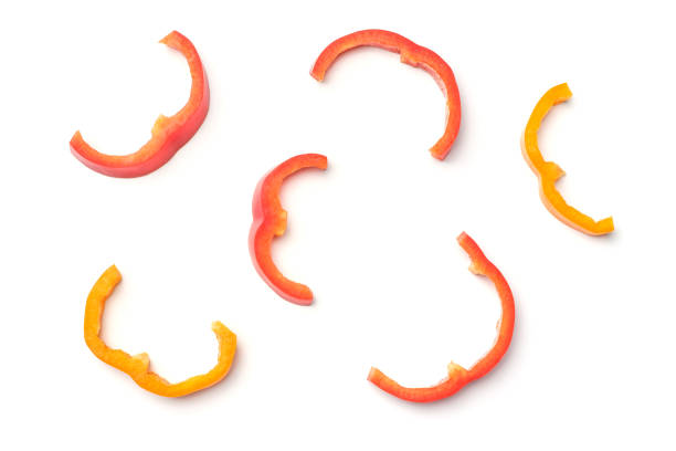 istock Pepper isolated on a white background. Top view 1206421227
