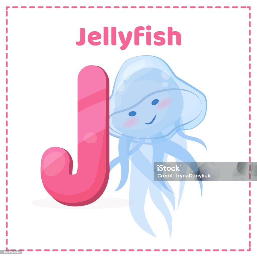 Alphabet Printable Flashcards Vector With Letter J Stock ...
