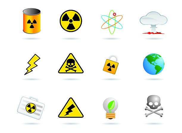 Energia nucleare icona - illustrazione arte vettoriale