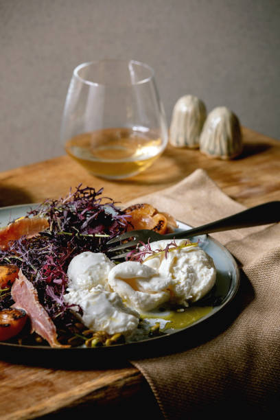 istock Salad with burrata cheese 1206425704