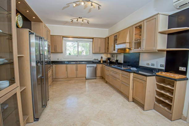 istock Interior design of luxury villa kitchen 1206429144
