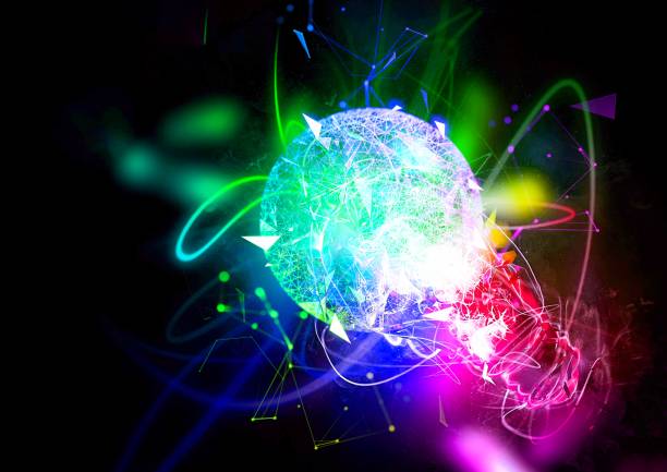 istock Colorful and abstract light bulb illuminating the dark 1206429479
