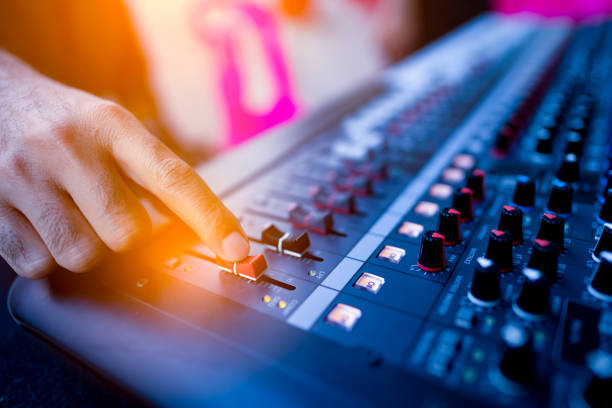 istock Musical sound maixing consoling control 1206430989