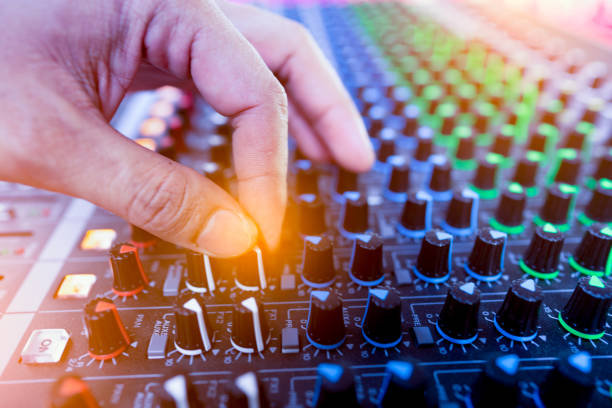 istock Musical sound maixing consoling control 1206431011