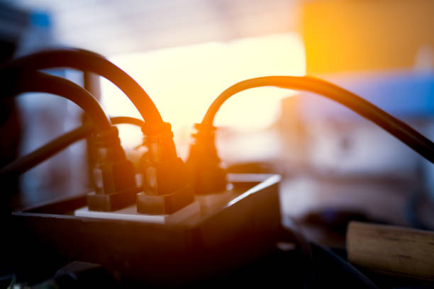 Electric plug connection of equipment
