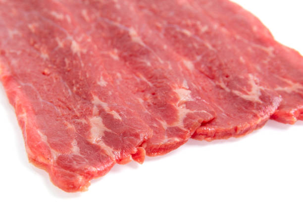 istock sliced raw beef meat on a white background 1206432306