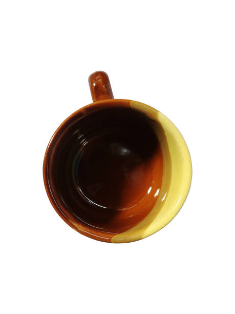 istock Top view  coffee cup on white background with clipping path for design 1206433775