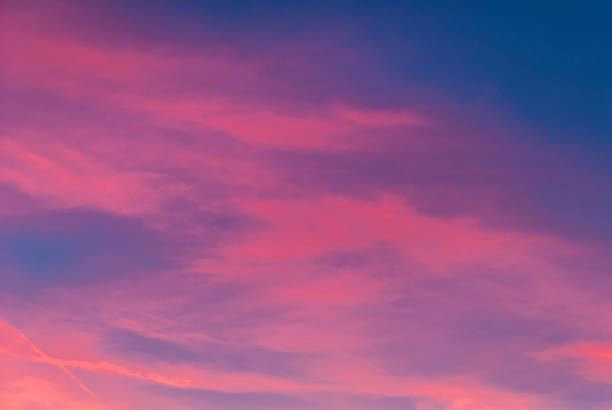 istock Pink clouds in the evening sky