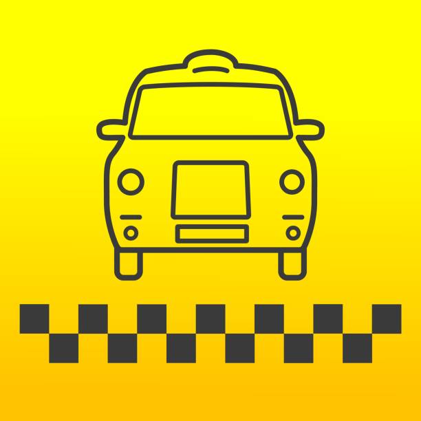 ilustrações de stock, clip art, desenhos animados e ícones de london cab taxi icon outline - jet way