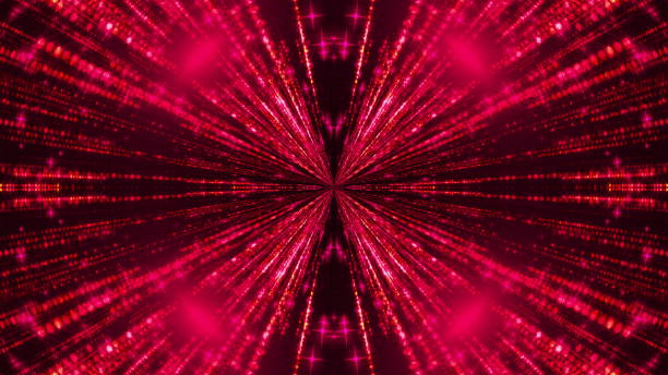 istock Beautiful abstract symmetry kaleidoscope with shiny neon lines, 3d render backdrop, computer generating background 1206450463