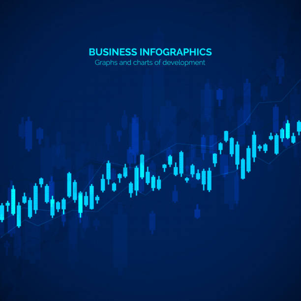비즈니스 데이터 통계. 재무 그래프 차트입니다. 주식 시장 투자 거래의 그래프 차트. 추상 항문 및 통계 다이어그램. 벡터 일러스트레이션 - analisys stock illustrations