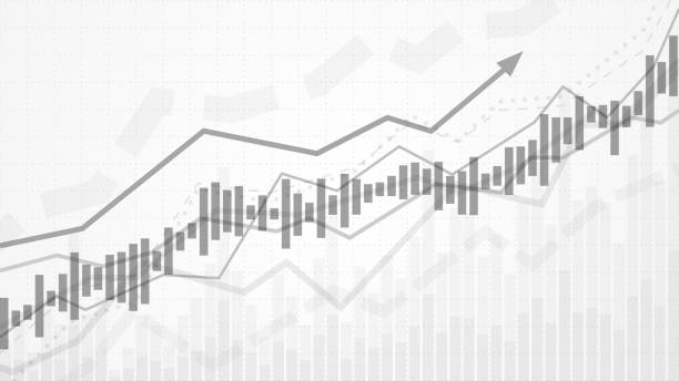 비즈니스 데이터 분석. 재무 그래프 차트입니다. 주식 시장 투자 거래의 그래프 차트. 추상 항문 및 통계 다이어그램. 벡터 일러스트레이션 - analisys stock illustrations