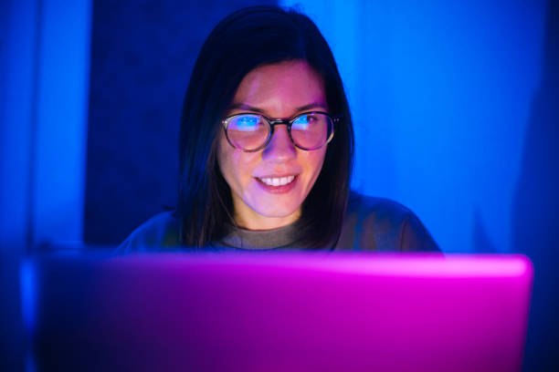 istock Beautiful Friendly Pro Gamer Girl Does Video Game Gameplay stream 1206455752