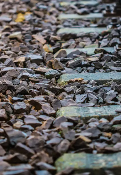 Photo of Track bed gravel and backing